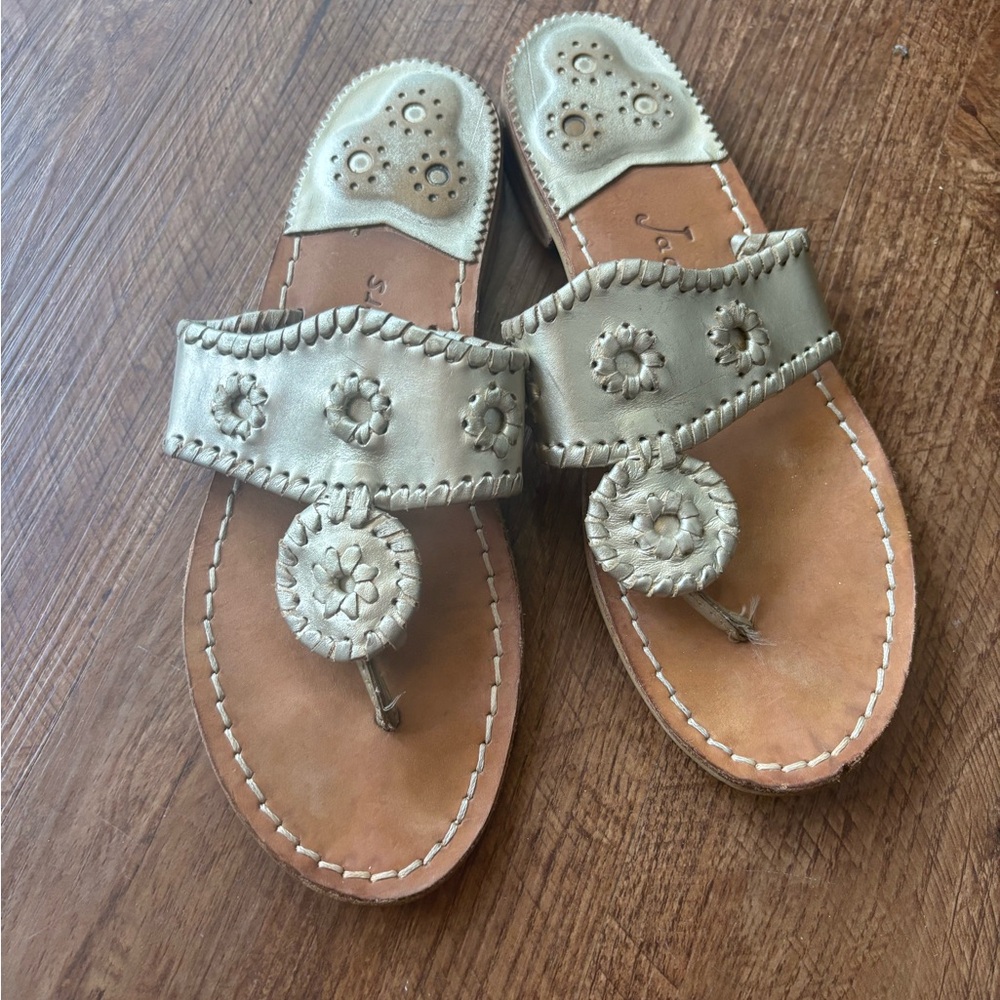 Jack Rogers Cream and Tan Women's Sandals